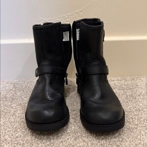 UGG Black Kids Mid-Calf Strap Boots